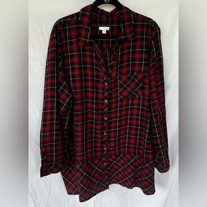 J. Jill Women’s Plus Size button Down Plaid Shirt Size 3X